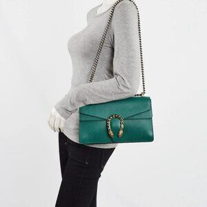 Gucci Green Leather Dionysus Small Shoulder Bag